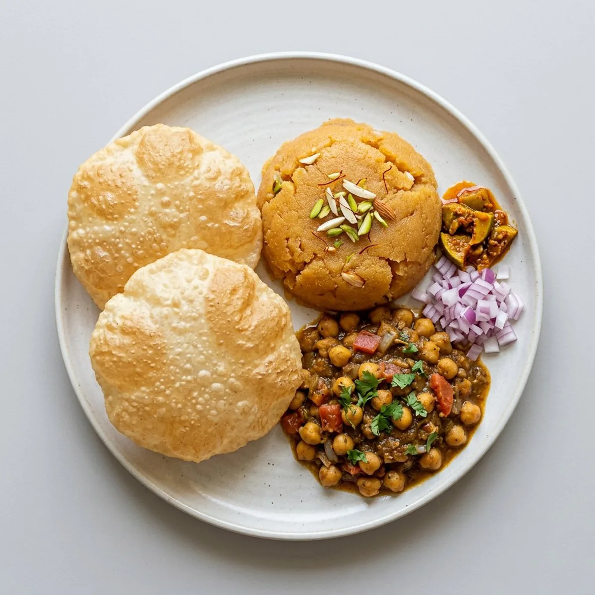 Halwa Puri Platter